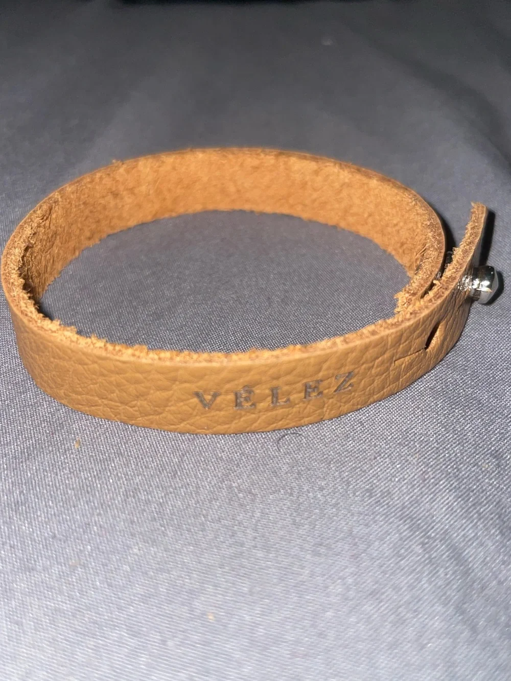 J balvin Vélez Tan Leather Wrap Bracelet